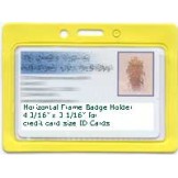 Color Frame Badge Holders Horizontal - 100 Pack